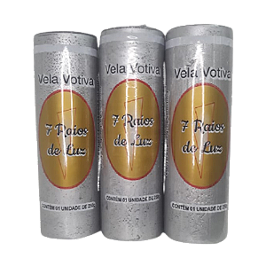 Kit 3 und Velas Votivas 7 dias Prata - 260 gr cada