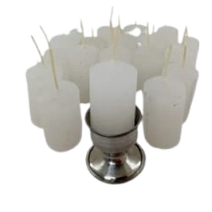 Kit 15 und Velas Rechaud Brancas - Ganhe Brinde 1 Porta Vela