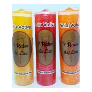 Kit 12 und Velas Votivas 7 dias coloridas - 210 gr cada