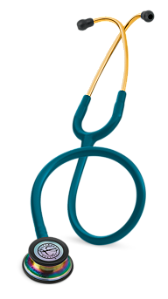 Estetoscópio 3M™ Littmann® Classic III™ 5807 Azul Caribe com Rainbow - HB004407985