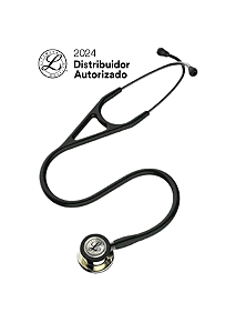 Estetoscópio 3M™ Littmann® Classic III™ 5861 Preto com Champanhe e Conector Preto - HB004567903