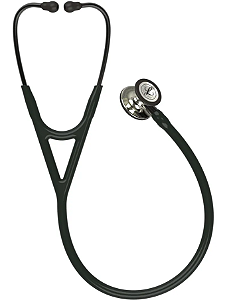 Estetoscópio 3M™ Littmann® Cardiology IV™ 6179 Preto com Champanhe Espelhado e Conector Preto - HB004536882