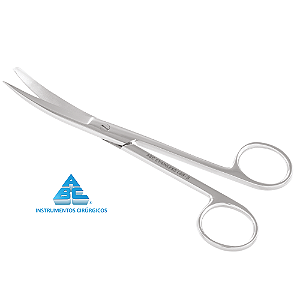 Tesoura RF curva 15cm ABC UND