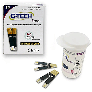 Tiras para Medição de Glicose com 50 Un. FREE1 G-Tech