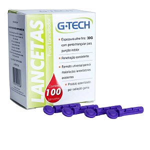 Lanceta para Lancetador G-Tech caixa com 100 Lancetas