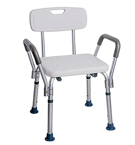 Banqueta de Banho com Encosto e Apoio de Braço D3 - Dellamed Unidade