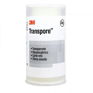 Fita Hipoalergénica Transparente 3M™ Transpore™ 1527 - 10 cm x 4,5 m