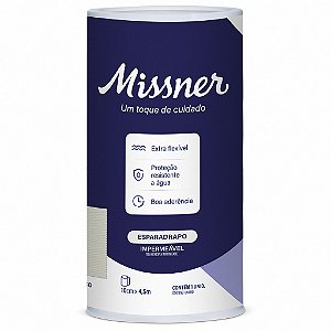 Esparadrapo Impermeável Branco 10cm x 4,5m - Missner