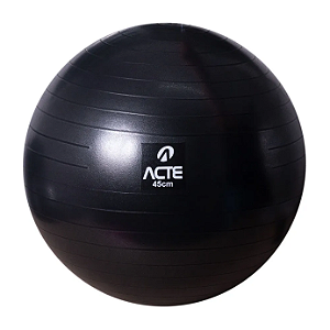 Bola de Pilates 45cm Preta Gym Ball T9-45P - Acte Sports