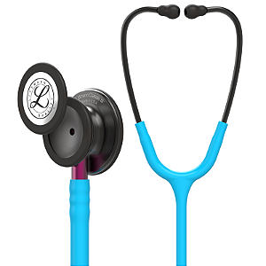 Estetoscópio 3M™ Littmann® Classic III™ 5872 Turquesa com Preto Mate e Conector Rosa