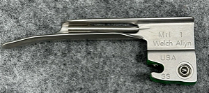 Lâmina de Laringoscópio Fibra Óptica Halógena Miller Tam.: 1 -68061 Welch Allyn Und.