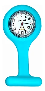 Relógio de Lapela Silicone Azul Claro PAMED UND