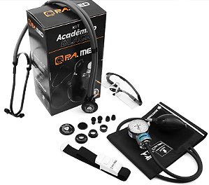 Kit Acadêmico Total Black com Bolsa Ergonômica– P.A. MED Cinza UND