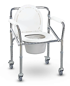 Cadeira de Banho com Rodas e ajuste de altura - Longevitech