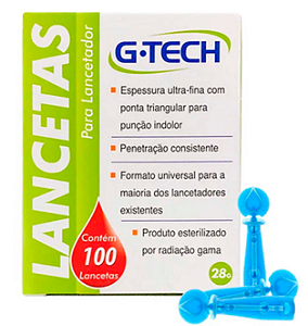 Lancetas G-Tech 100 unid.