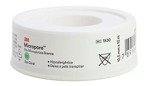 Fita Microporosa Branca Hipoalérgica 12,5mm x 10m - Solventum 3m