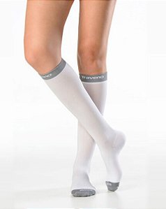 Meia De Viagem Sigvaris Traveno - Panturrilha Unisex Branca M