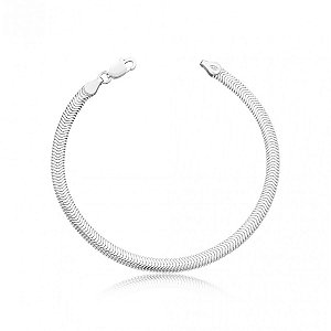 Pulseira De Prata Lacraia Média 19 cm