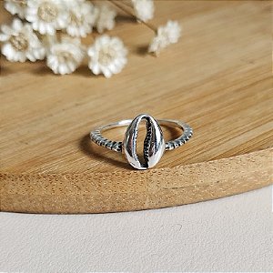 Anel Búzio Boho Prata De Bali
