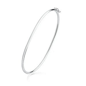 Bracelete De Prata Fio Redondo Rígido 2 mm