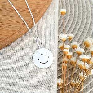 Colar De Prata Menino Feliz 45 cm