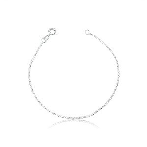 Pulseira De Prata Mimosa Fina 18 cm