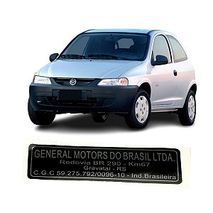 Etiqueta General Motor do Brasil Ltda 2001 a 2005 93290404