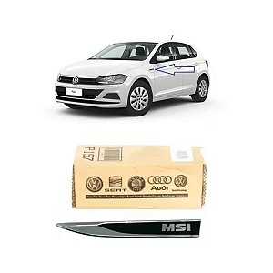 Emblema MSI Lateral Para-Lama Esquerdo VW Polo Virtus Novo
