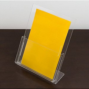 Porta folder A5 vertical de Acrílico Transparente