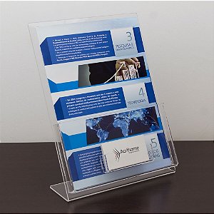 Porta folder a4 vertical com porta cartão