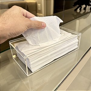 Caixa organizadora para lenços de papel -  Acrílico Transparente
