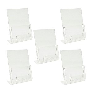 Kit 5 Porta folders A5 vertical com porta cartões