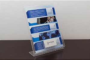 Kit 5 porta folder a4 vertical com porta cartão