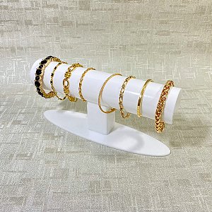 Expositor de pulseiras e braceletes Redondo - Branco