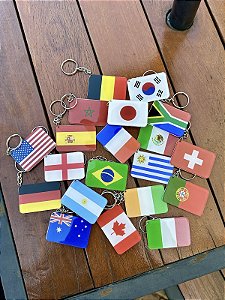 Chaveiro Seleções da Copa do Mundo em Acrílico Decorativo para Torcedores e Colecionadores