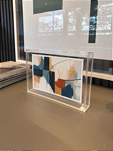 Moldura Caixa Retangular em Acrílico Transparente para Fotos, Artes e Objetos Decorativos