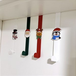 Suporte para Guirlanda de Porta Natalino em Acrílico com Enfeite Decorativo