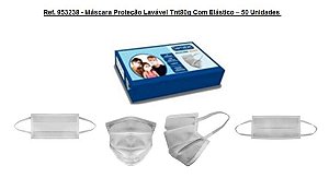 Ref. 953238 - Máscara Proteção Lavável Tnt80g Com Elástico – 50 Unidades                    