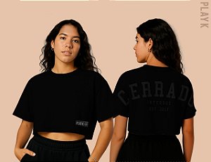 Cropped Oversized - Cor Preto
