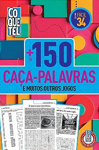 MAIS DE 150 CACA PALAVRAS - NIVEL FACIL - LIVRO 34 - COQUETEL
