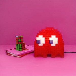 LUMINÁRIA FANTASMA PACMAN VERMELHA - BLINKY