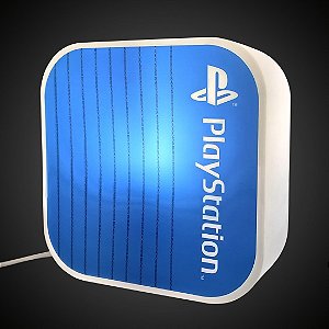 LUMINÁRIA PLAYSTATION BOX LOGO BRANCO