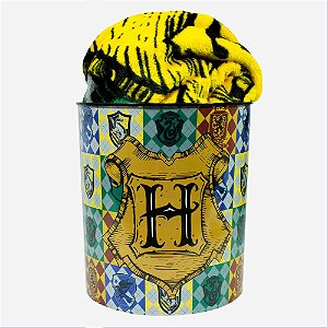 KIT MANTA COM BALDE CASAS DE HOGWARTS - HARRY POTTER