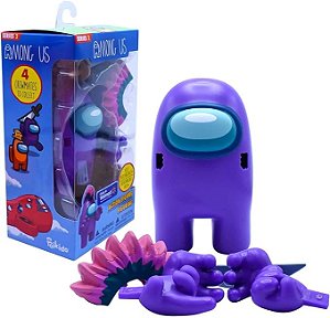 AMONG US FIGURAS COLECIONÁVEIS SERIE 2 - ROXO COM MOICANO