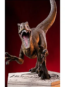ESTÁTUA VELOCIRAPTOR (A) - JURASSIC PARK - ICONS -IRON STUDIOS