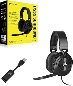 HEADSET GAMER CORSAIR HS55 - CARBONO