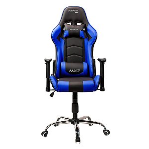 CADEIRA GAMER - MX7 - GIRATÓRIA - PRETA/AZUL