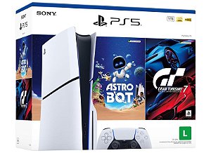 CONSOLE PS5 PLAYSTATION 5 SLIM - BUNDLE COM 2 JOGOS - COM LEITOR