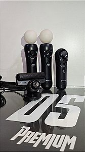 KIT MOVE 2 CONTROLES + NAVEGADOR E CÂMERA PS EYE - SEMINOVO