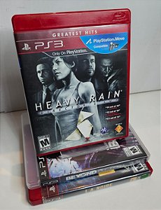 KIT JOGOS PS3 - HEAVY RAIN, BEYOND, L.A. NOIRE - USADOS